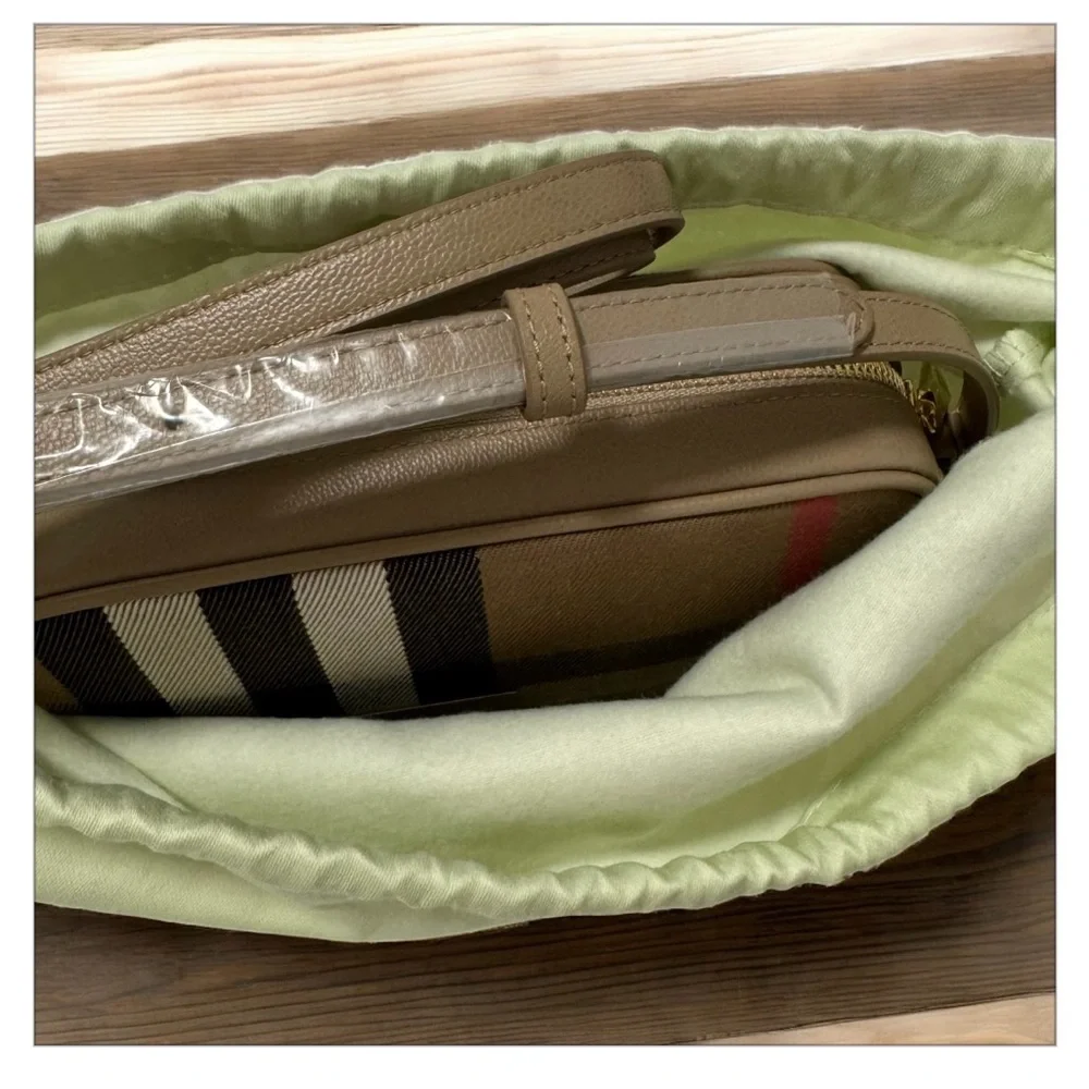 Burberry Beige Check Crossbody  Bag - Picture 10 of 11